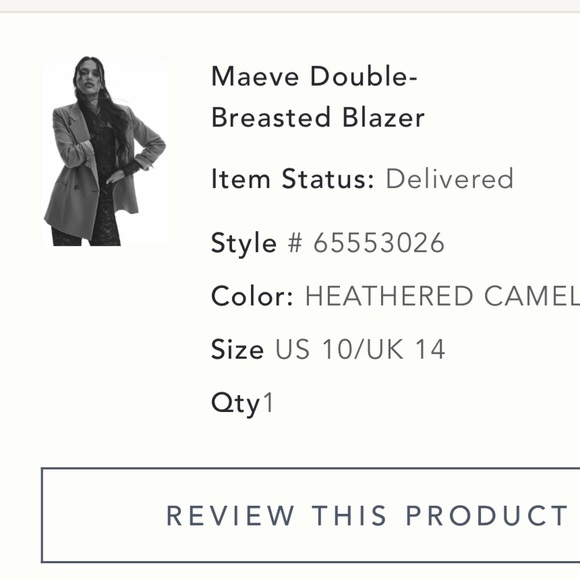 Maeve Double-Breasted Blazer - Picture 3 of 10